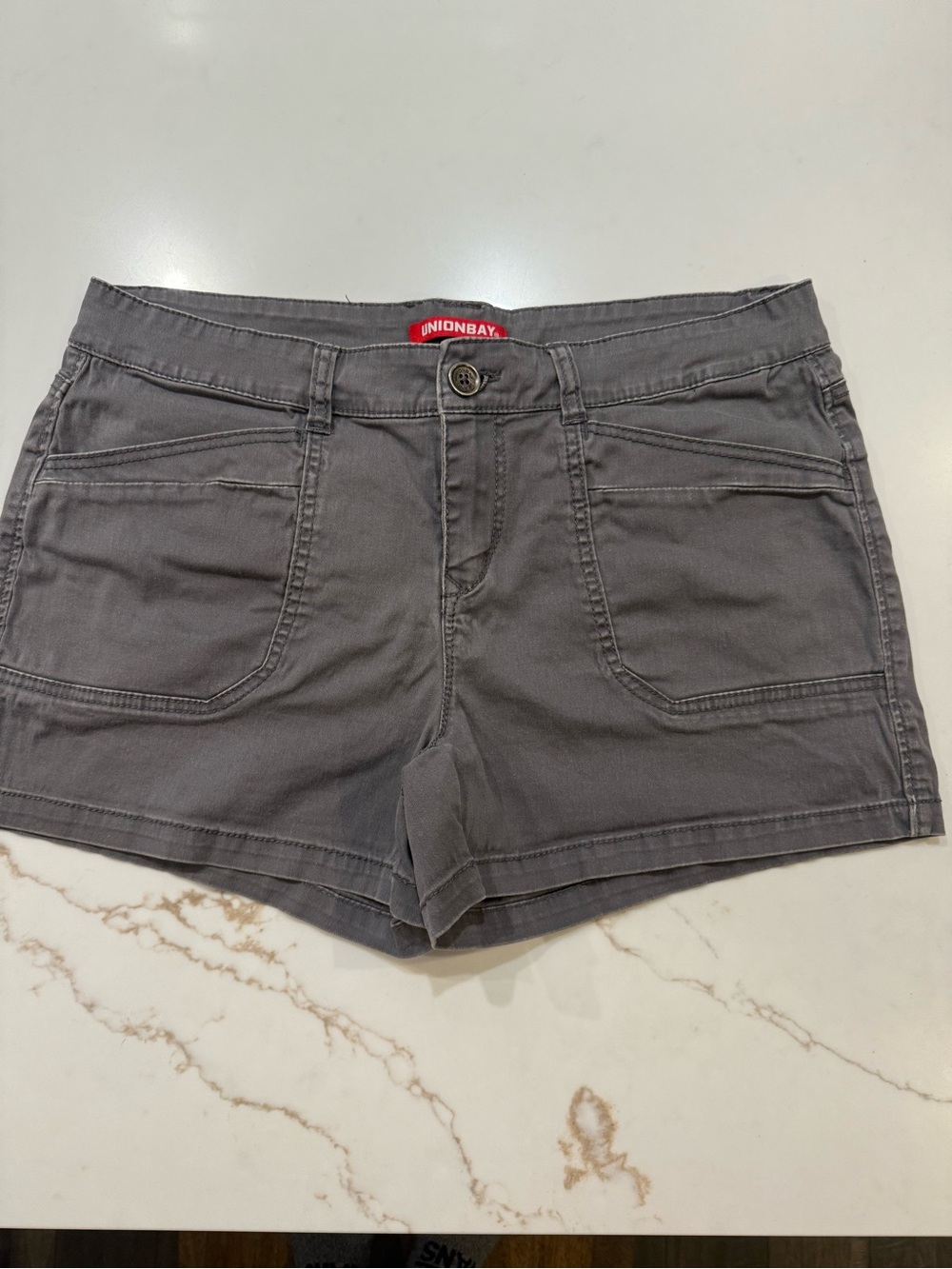 UNIONBAY Women's Gray Casual Jean Shorts